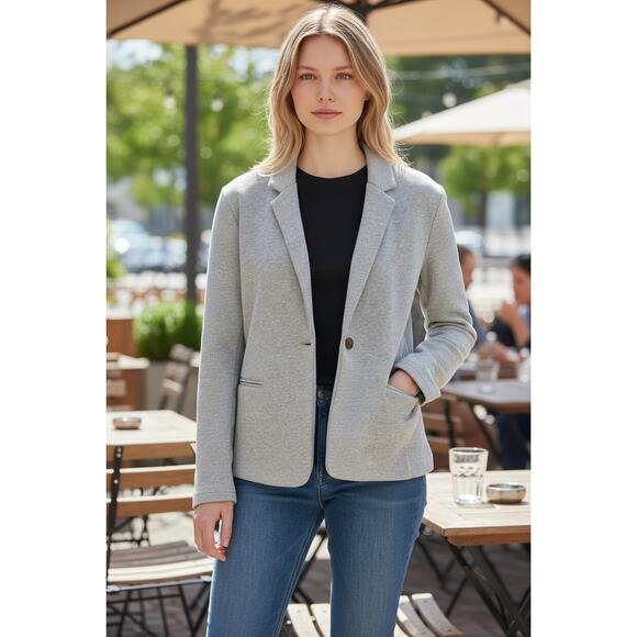 J. Crew Women's Academia Heather Gray Collegiate Casual Blazer Size 12 - Picture 1 of 7